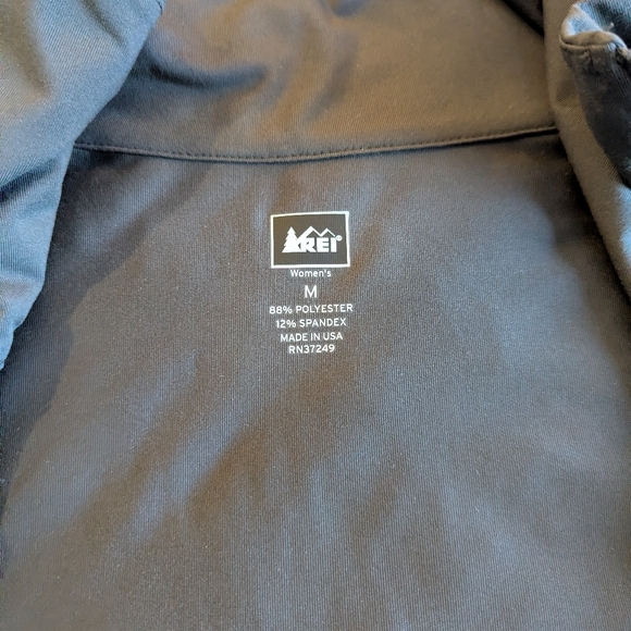 REI Athletic Jacket Women’s M Grey Ruffle High Neck Full Zip - Picture 8 of 11
